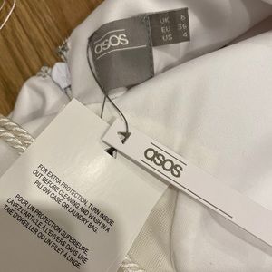 White midi dress with tie back